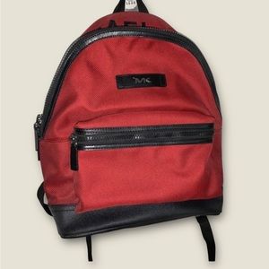 ✅Michael‎ Kors Red Canvas Waterproof Backpack Fits 16" laptop Christmas Gift!✅